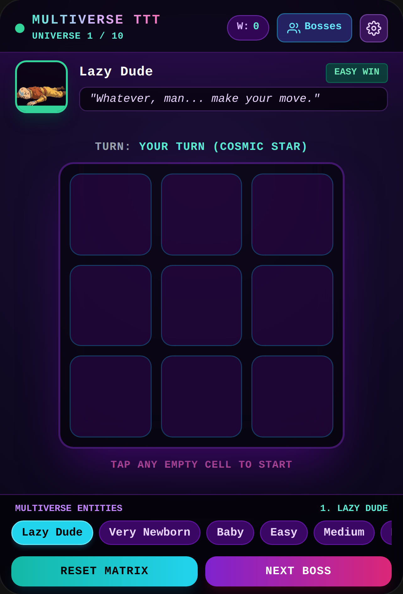 Tic Tac Toe Multiverse cover