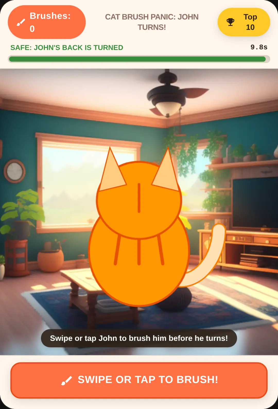 Cat Brush Panic: John Turns! cover