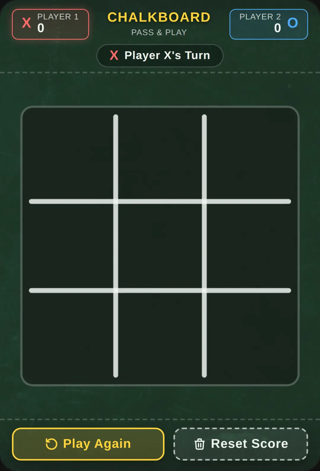 Chalkboard Tic Tac Toe cover
