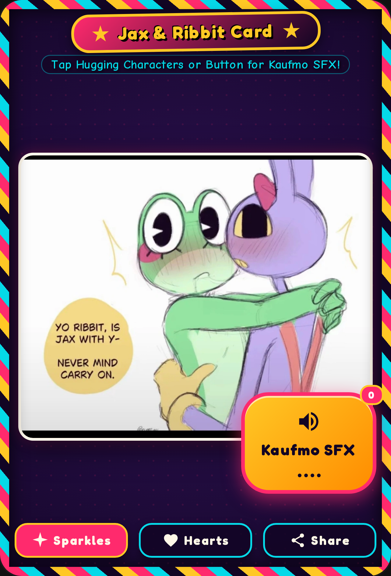 Jax & Ribbit — Digital Circus Greeting Card cover