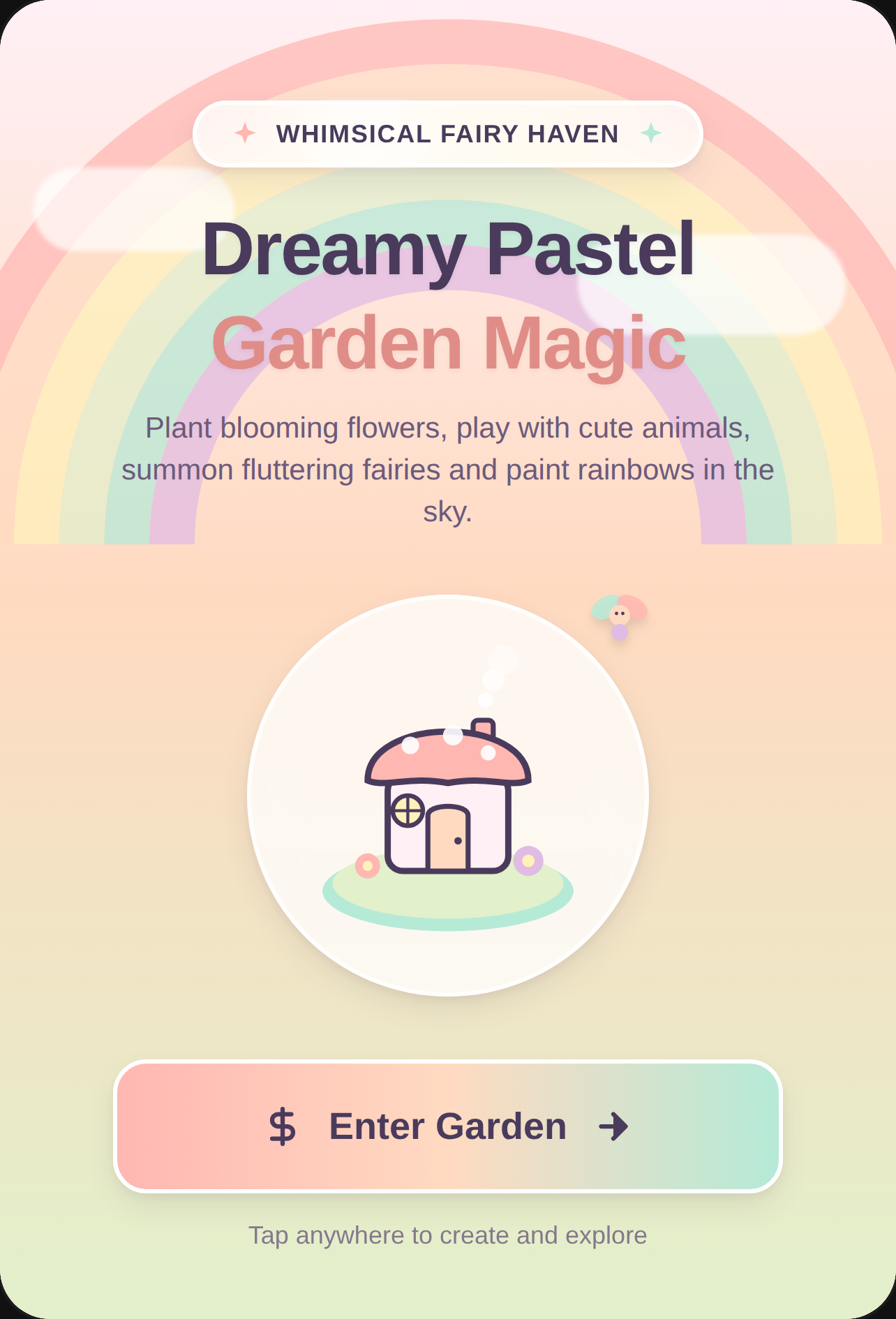 pastel with rainbows and flowers🎀🫧⭐ cover