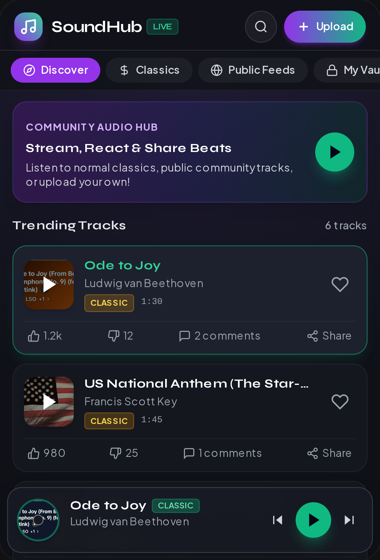 SoundHub - Social Music Community cover