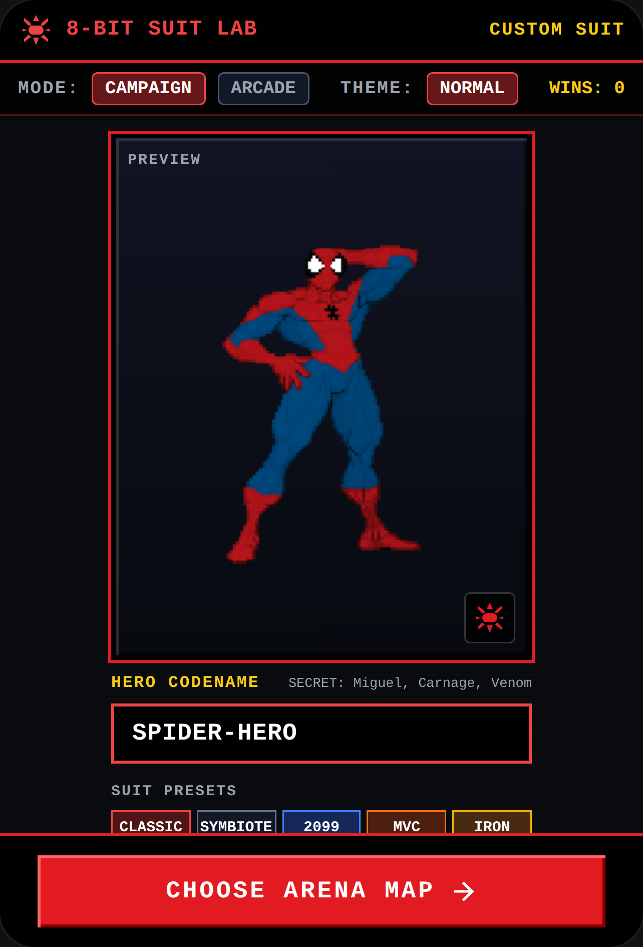8-Bit Spider-Man Arena Fighter cover