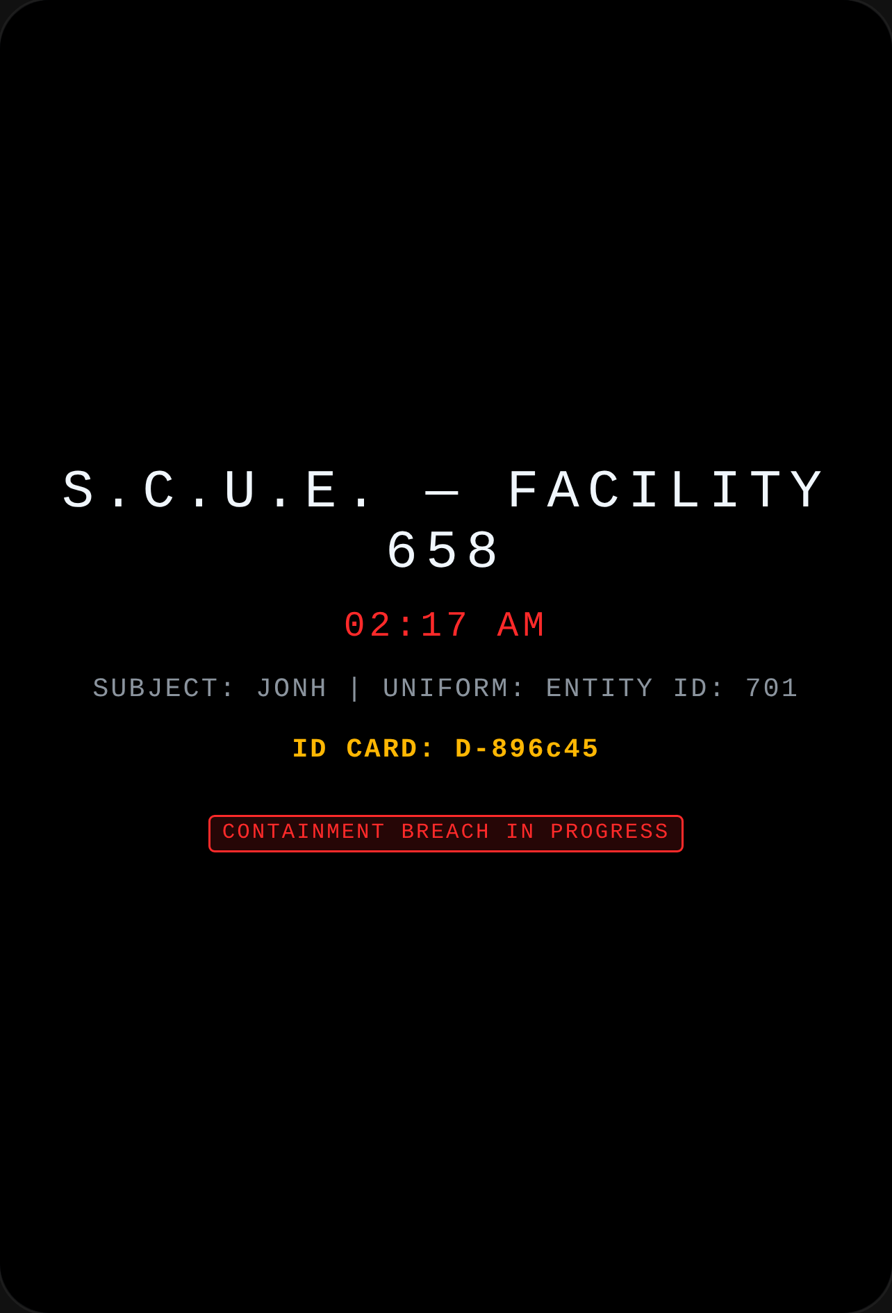 S.C.U.E. — Facility 658 (map rework) cover
