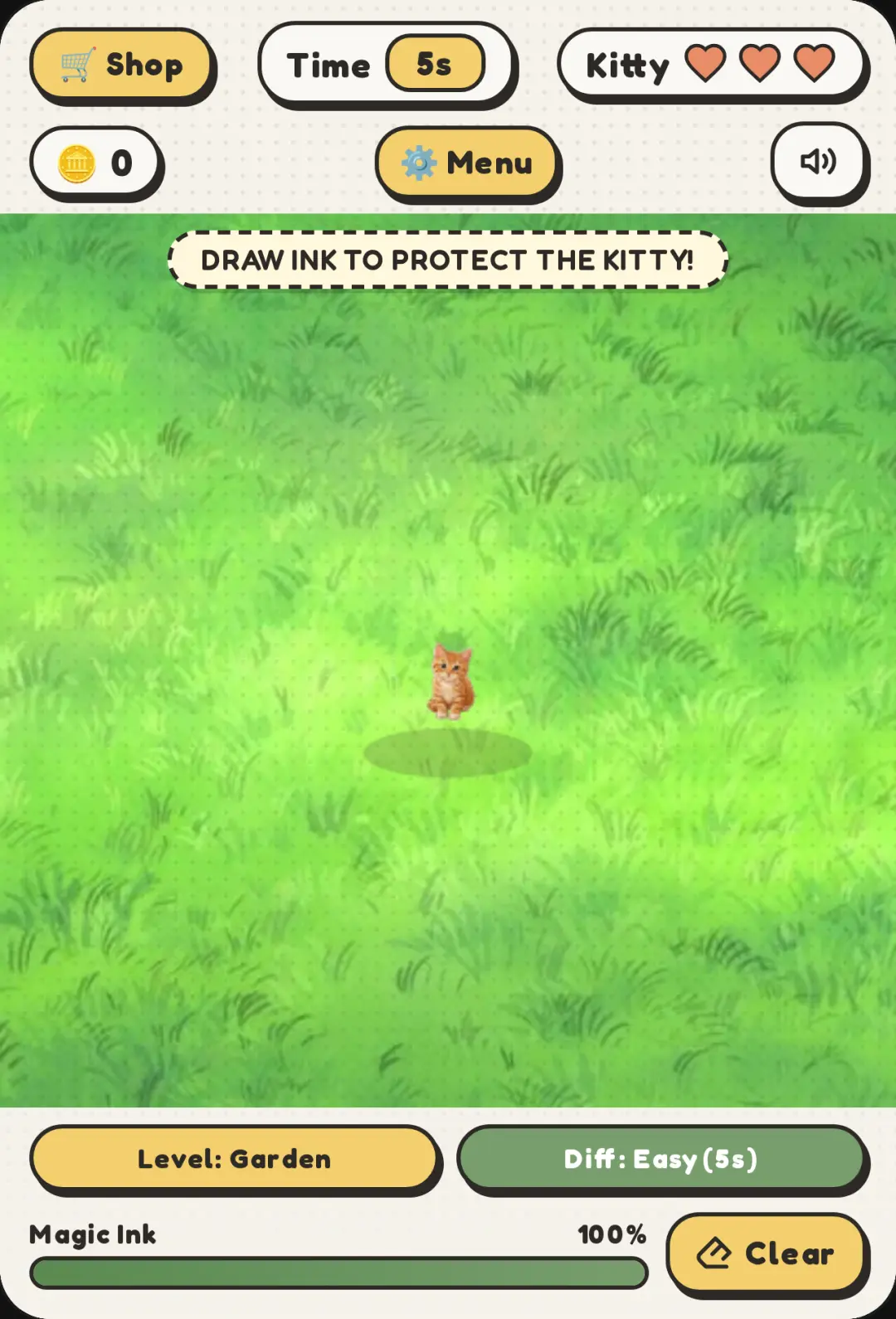 Save the Kitty - Bee Défense first game yay cover