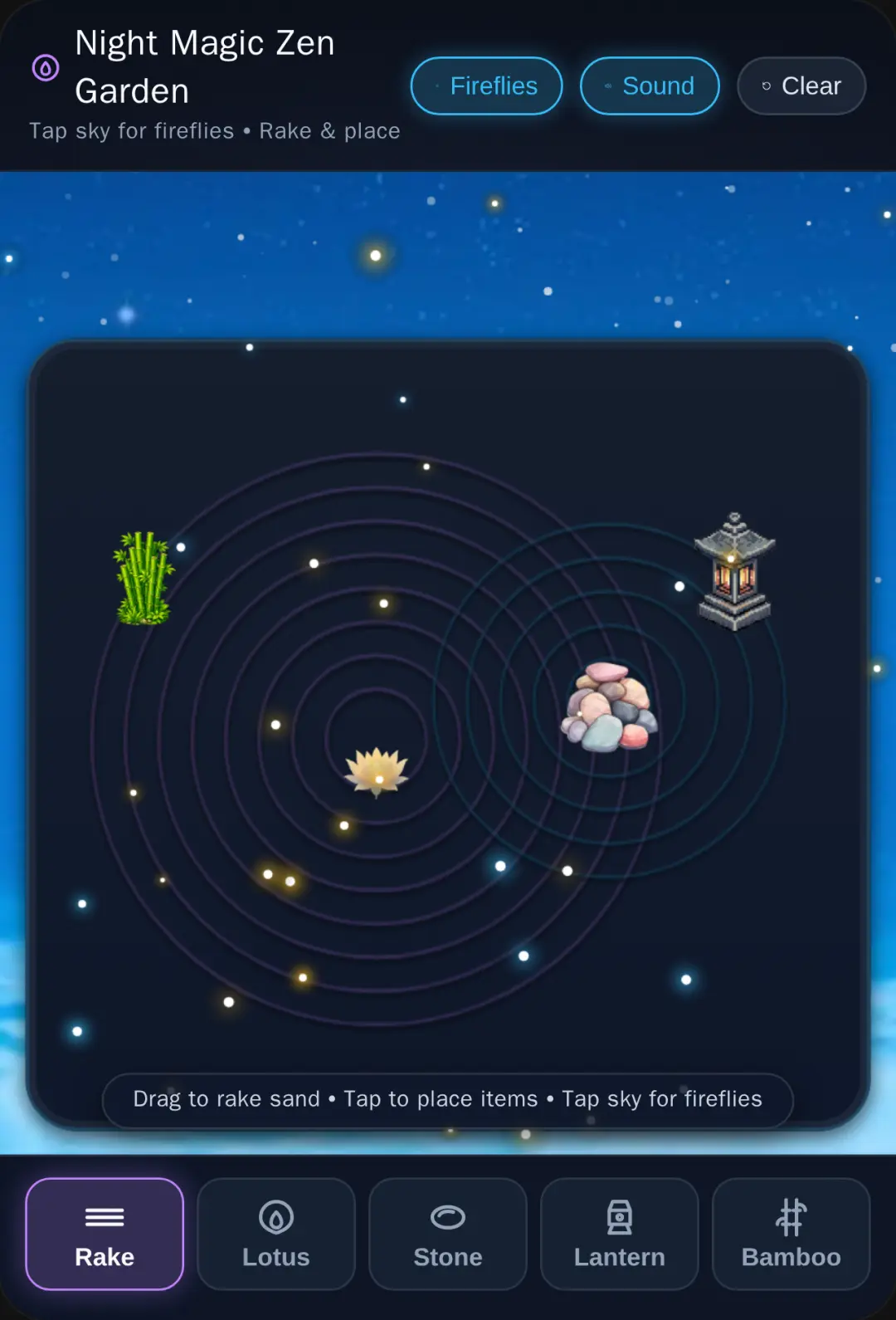Night Magic Zen Garden (100% AI made no prompt from me) cover