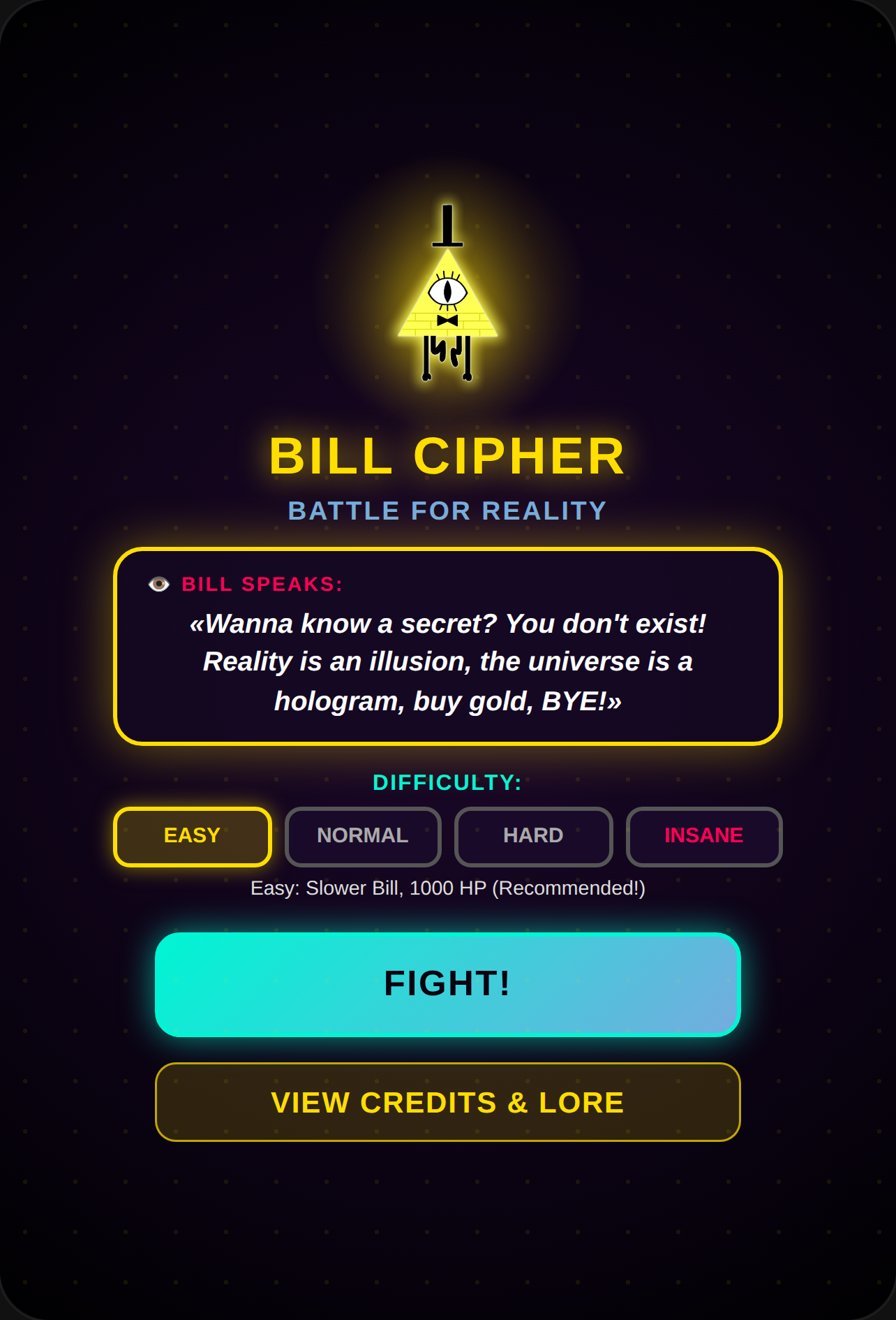Bill Cipher — Battle for Reality cover