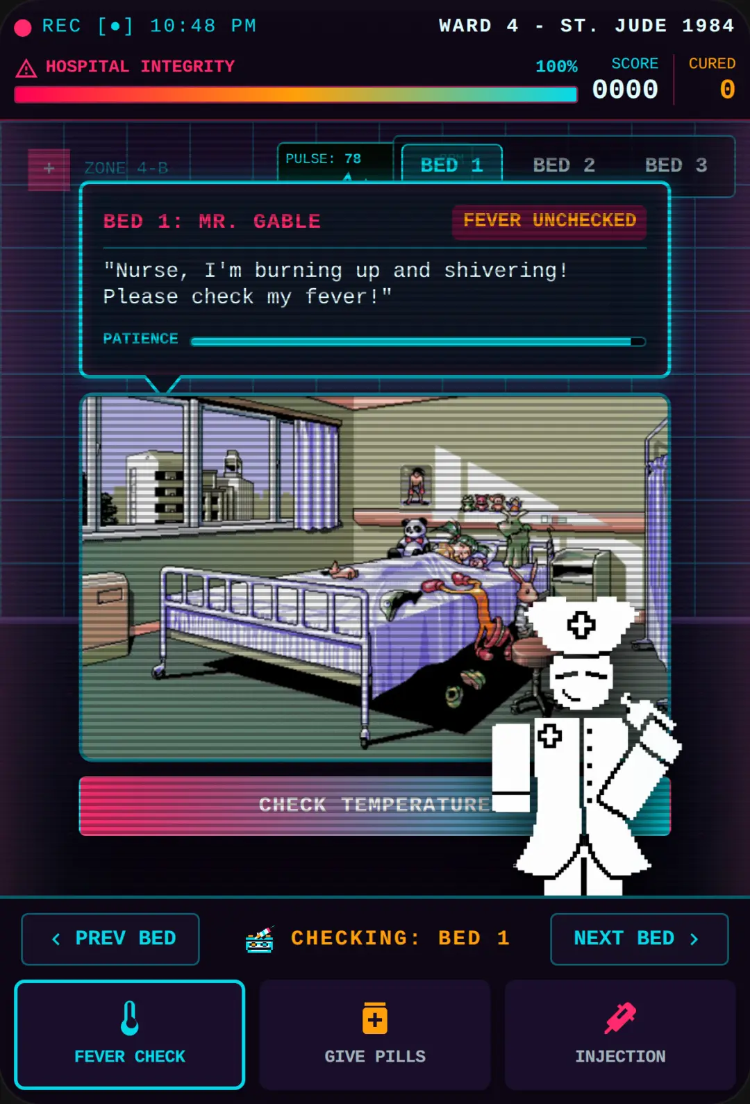 80s Hospital Nurse - Vibrant VHS cover