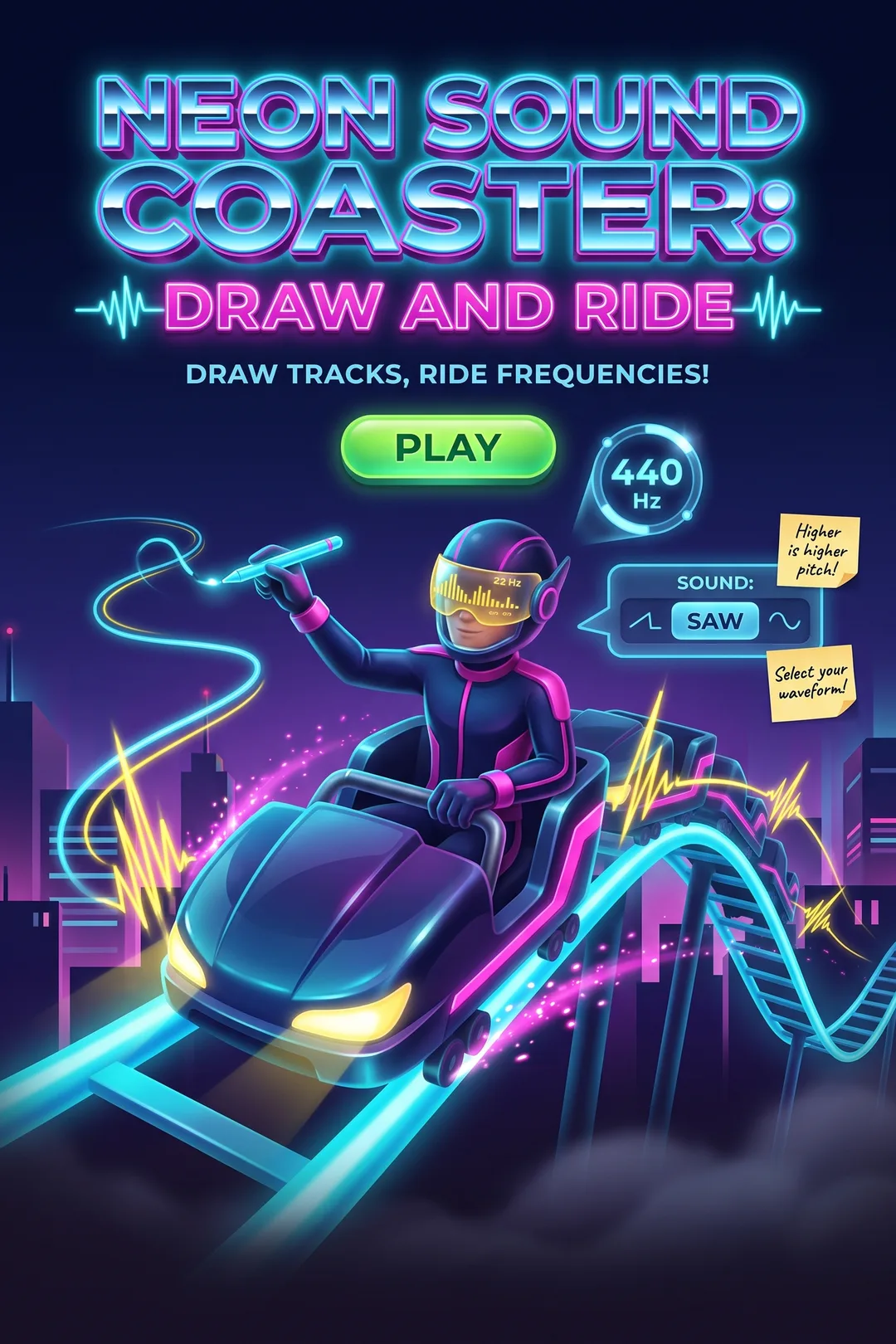 NEON SOUND COASTER: DRAW AND RIDE
