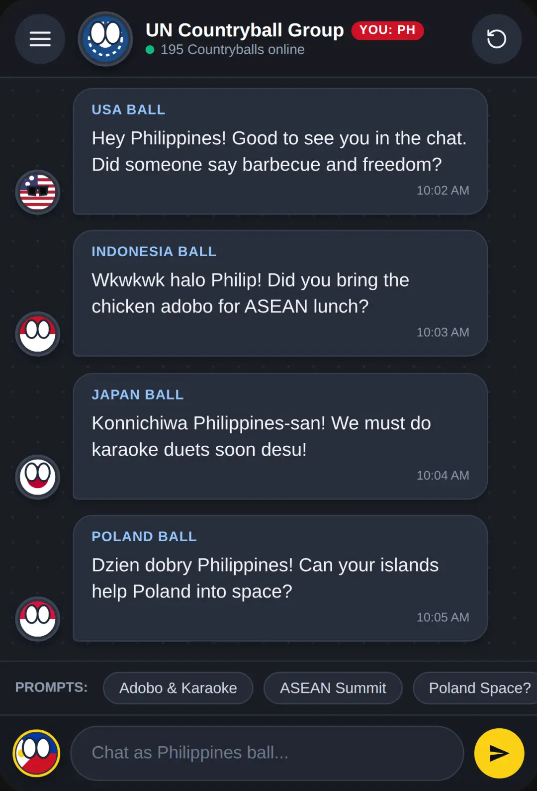 Country ball philippines chat cover