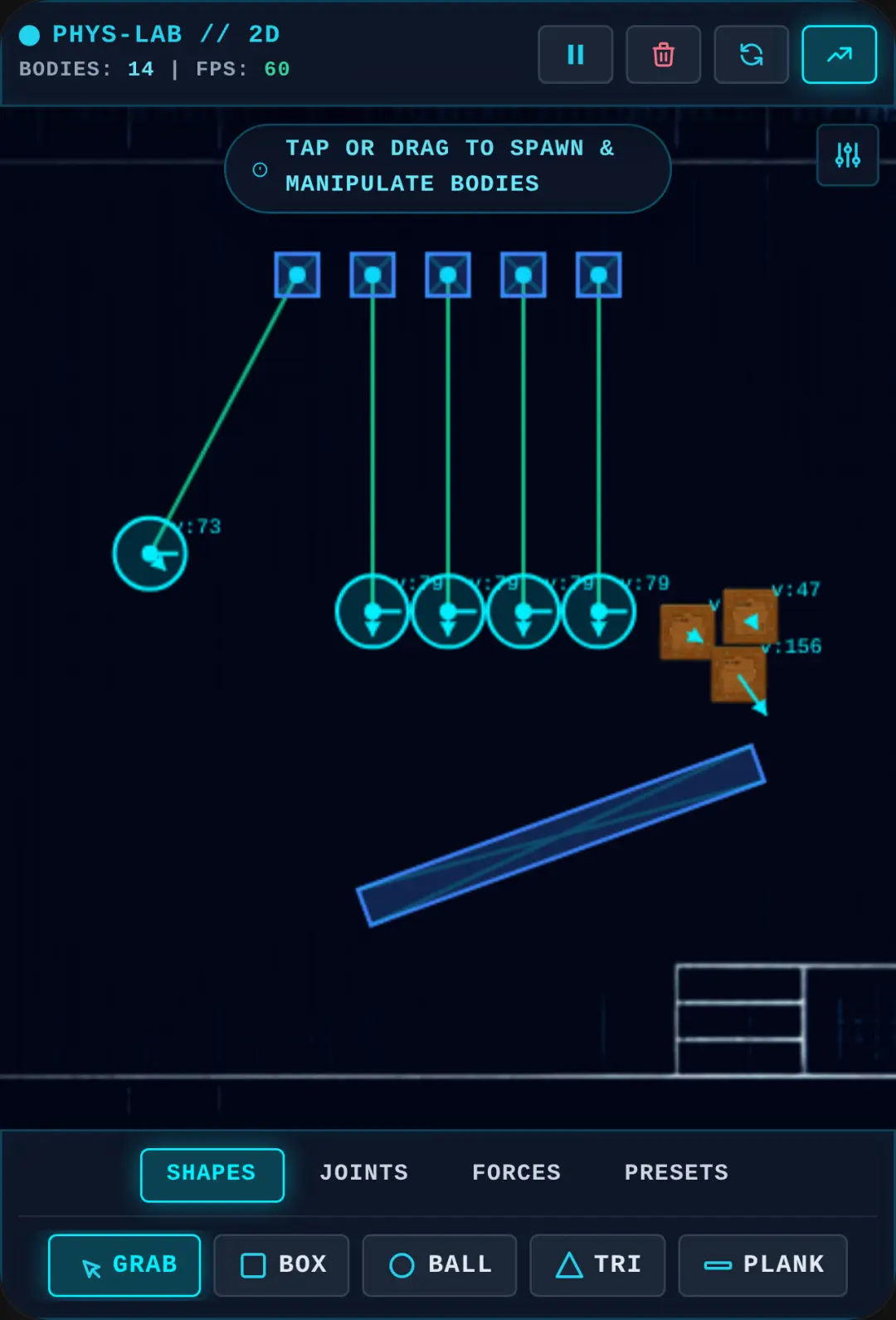 PHYS-LAB 2D // Interactive Physics Sandbox cover