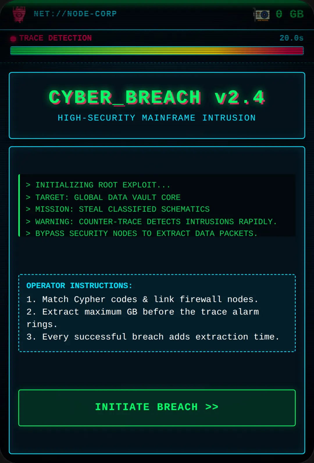 CYBER_BREACH // TERMINAL HACK cover
