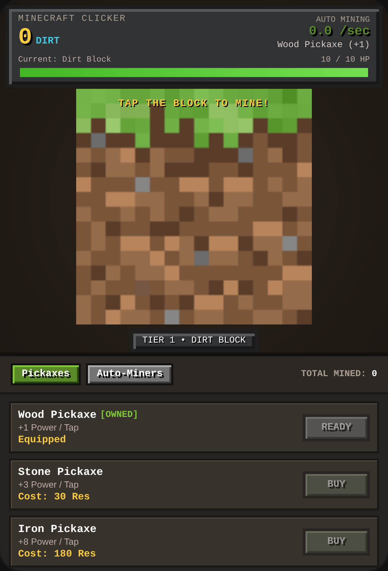 Minecraft Clicker tap the golden egg for super fast auto clicker cover
