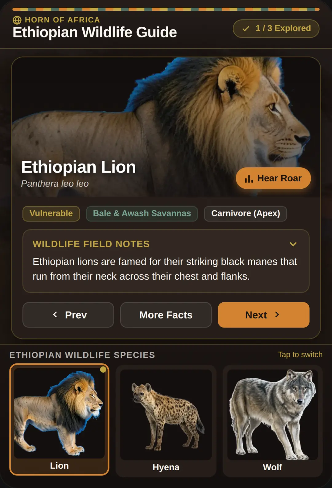 Ethiopian Wildlife Guide cover