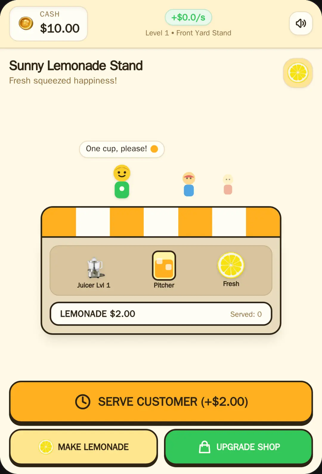 Sunny Lemonade Stand Simulator cover