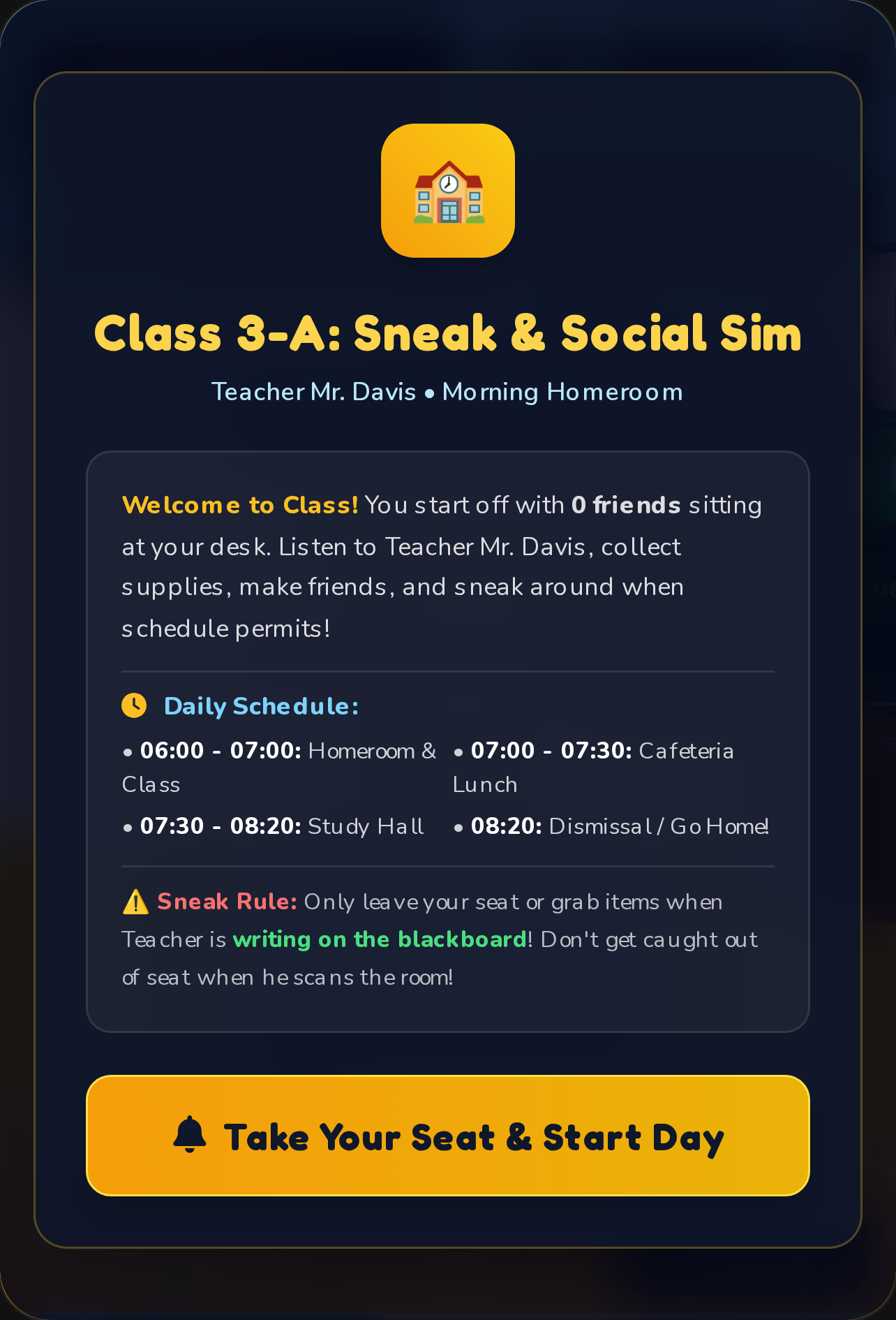 School Life Sim: Class, Friends & Sneaking cover