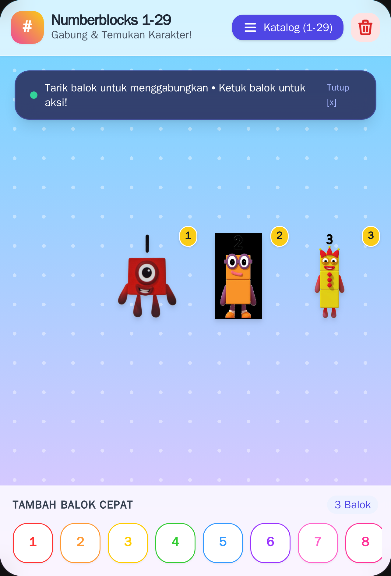 Numberblock 1 sampai 29 Sandbox cover