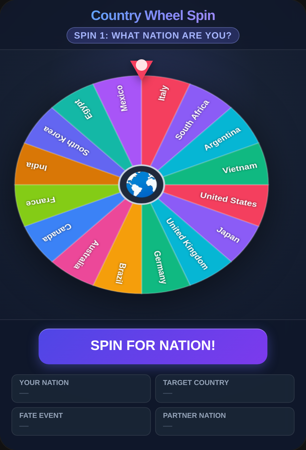 Spin the Country Wheel cover