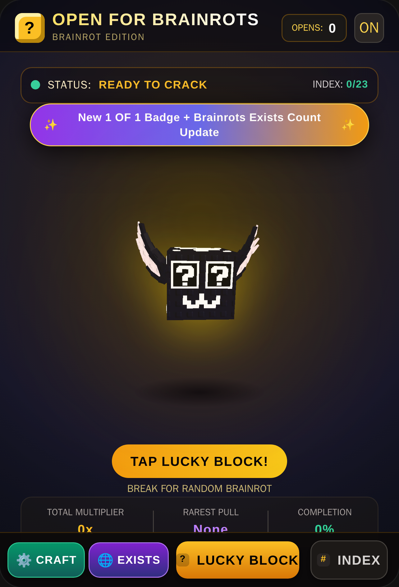 [2x luck] Open For Brainrots cover