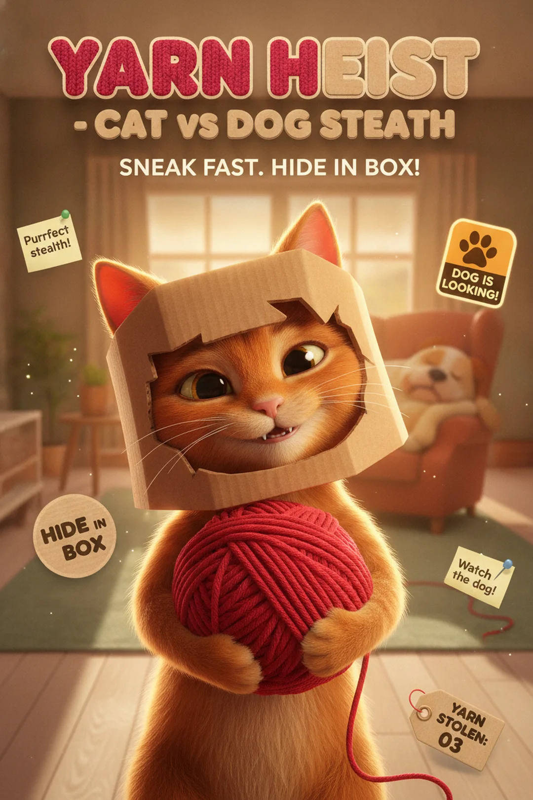 Yarn Heist - Cat vs Dog Stealth cover