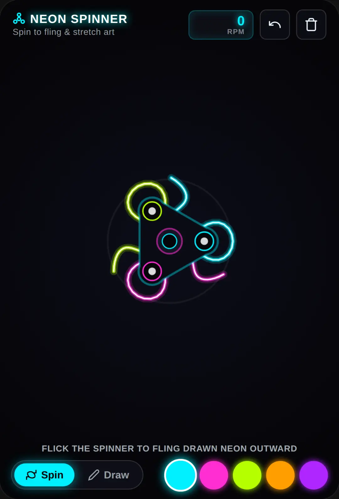 Neon Fidget Spinner Drawing cover