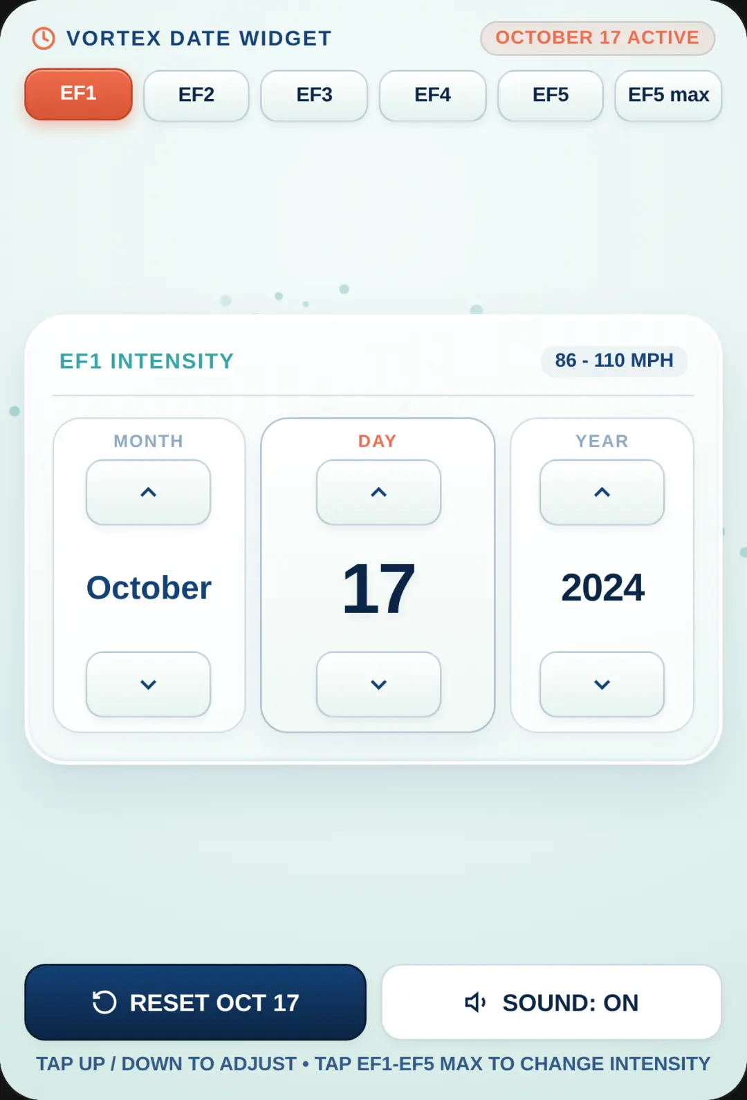 October 17 - Date & EF Widget cover