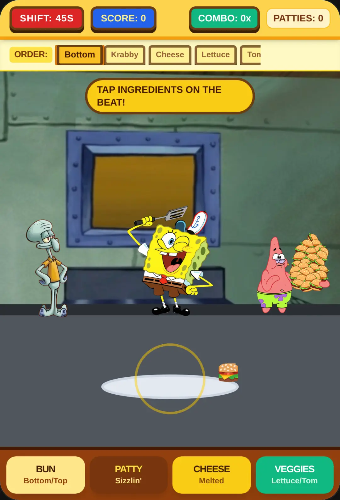 SpongeBob Krabby Patty Rhythm Kitchen cover