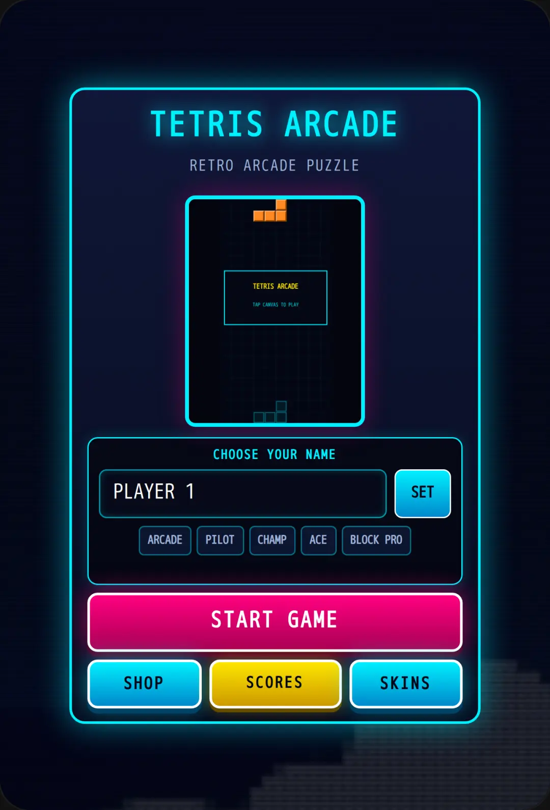Retro Arcade Tetris cover