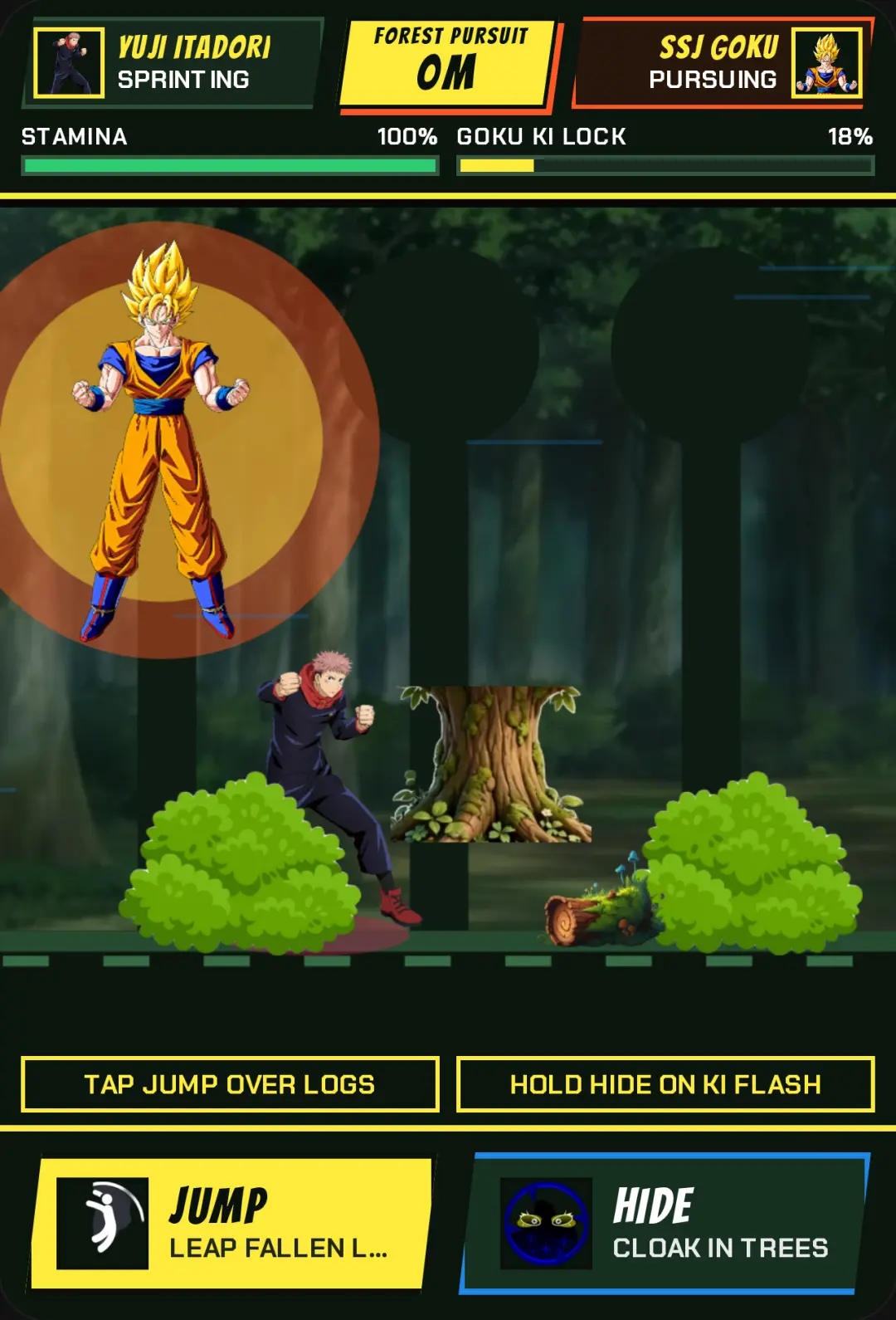 Forest Pursuit: Yuji vs Goku by yt_mkguu cover