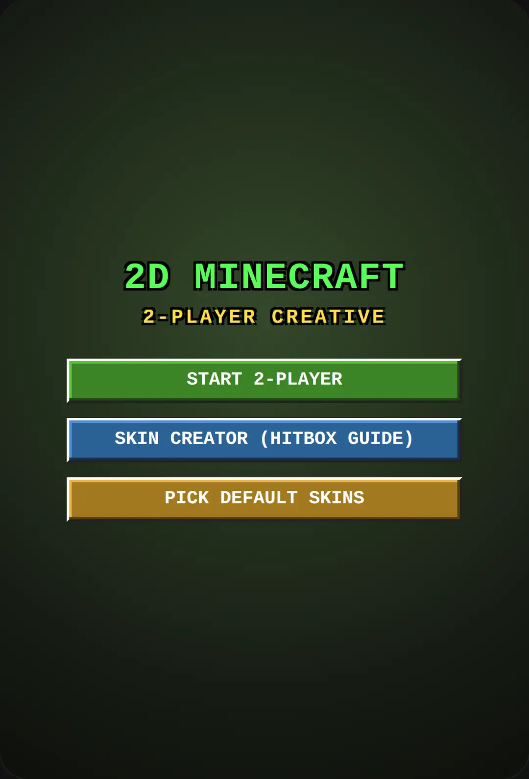 2D Minecraft 2-Player Creative cover