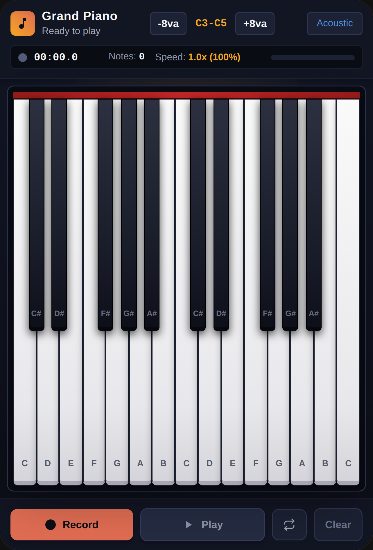 You can record your masterpiece in here and it will play in the same speed thanks bye bye cover