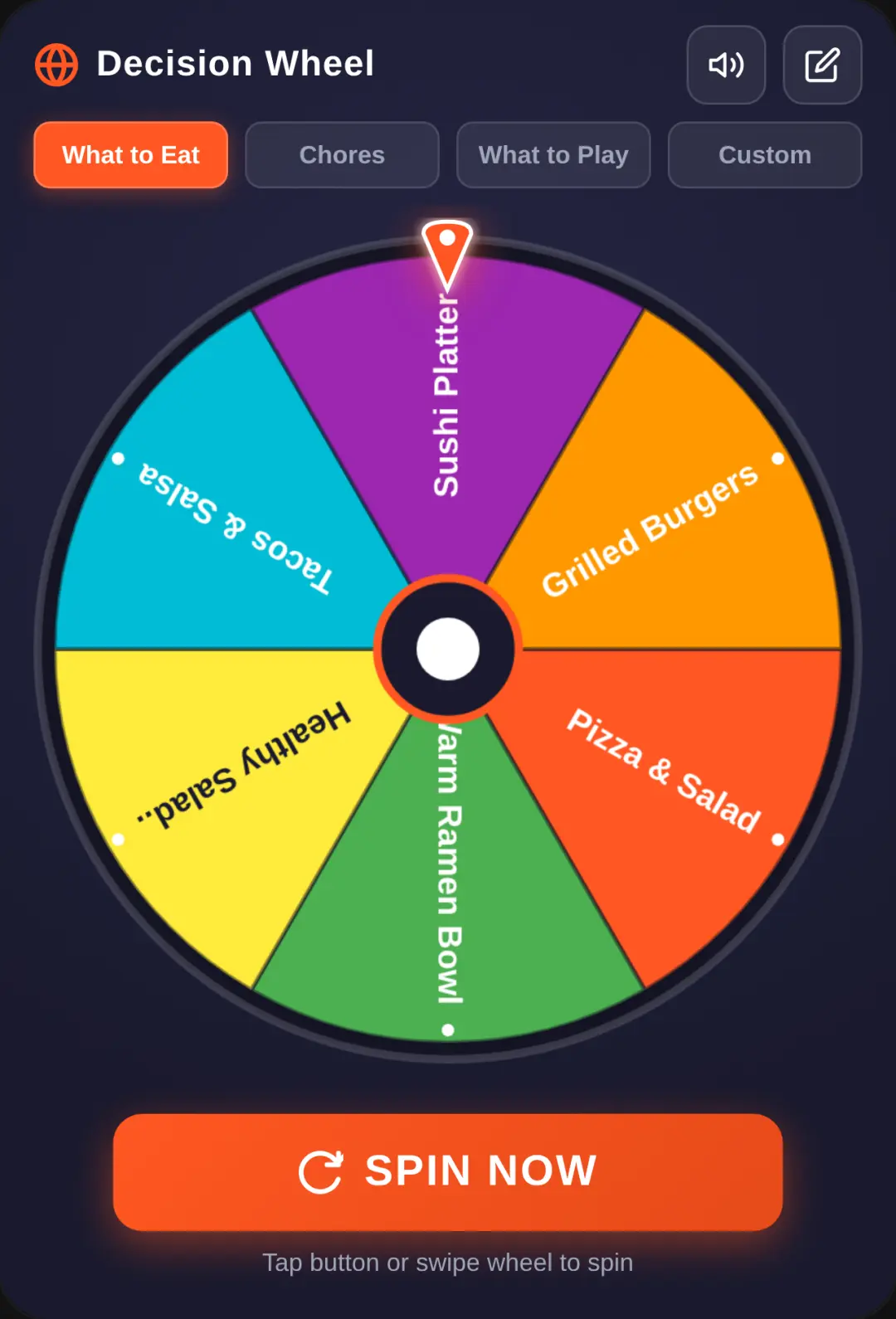 Decision Wheel cover