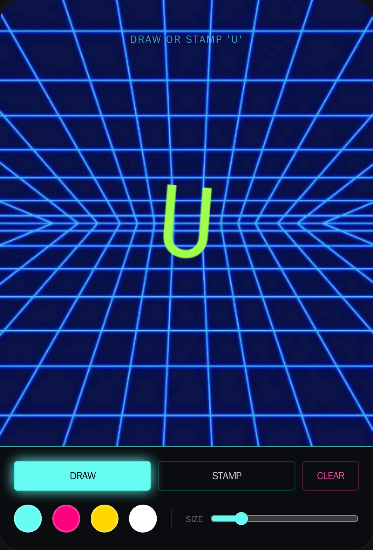 Neon U Canvas cover