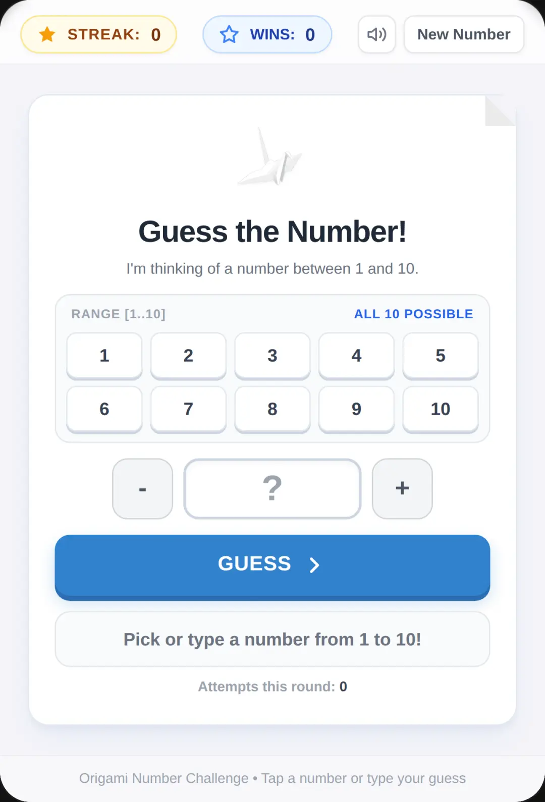 Guess the Number! cover