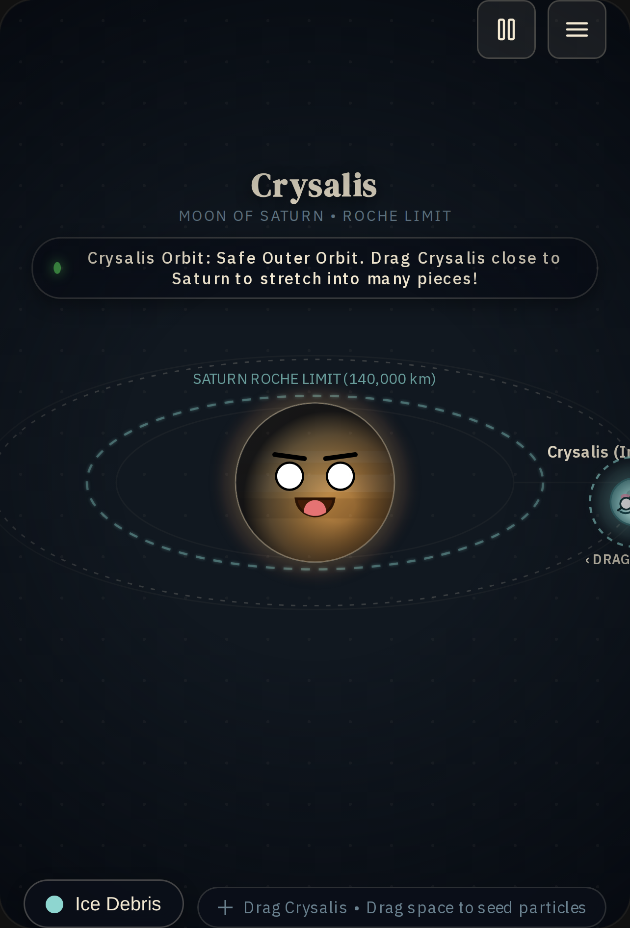 Crysalis - Moon of Saturn & Roche Limit cover