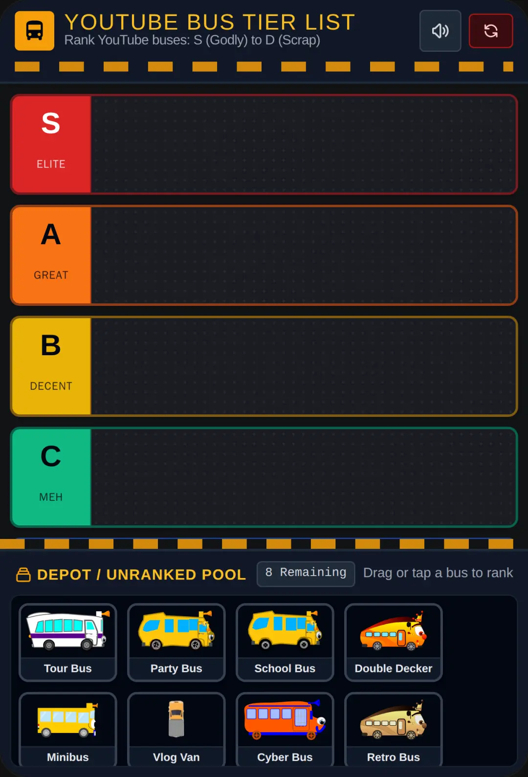 YouTube Bus Tier List cover