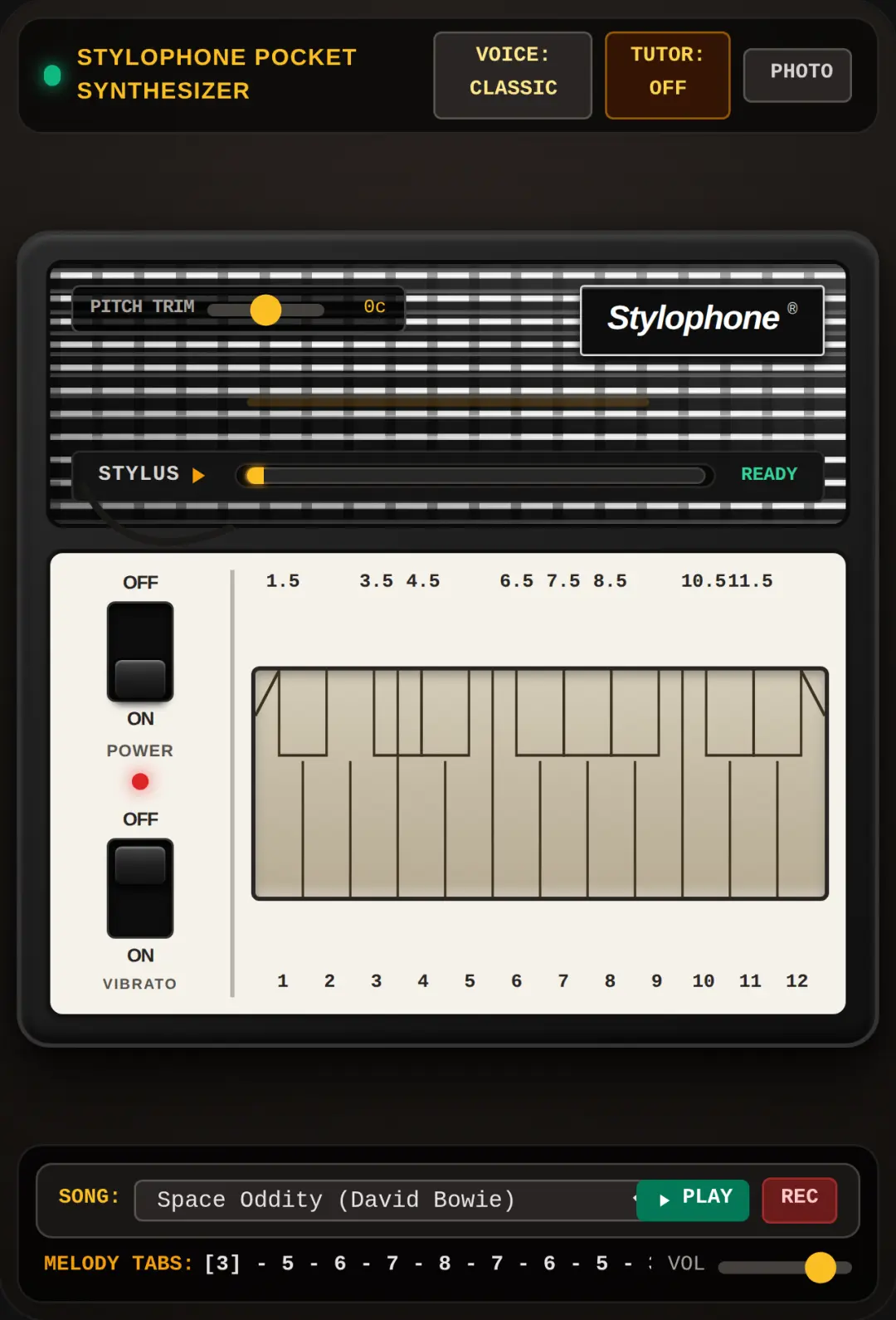 Retro Stylophone Synthesizer cover