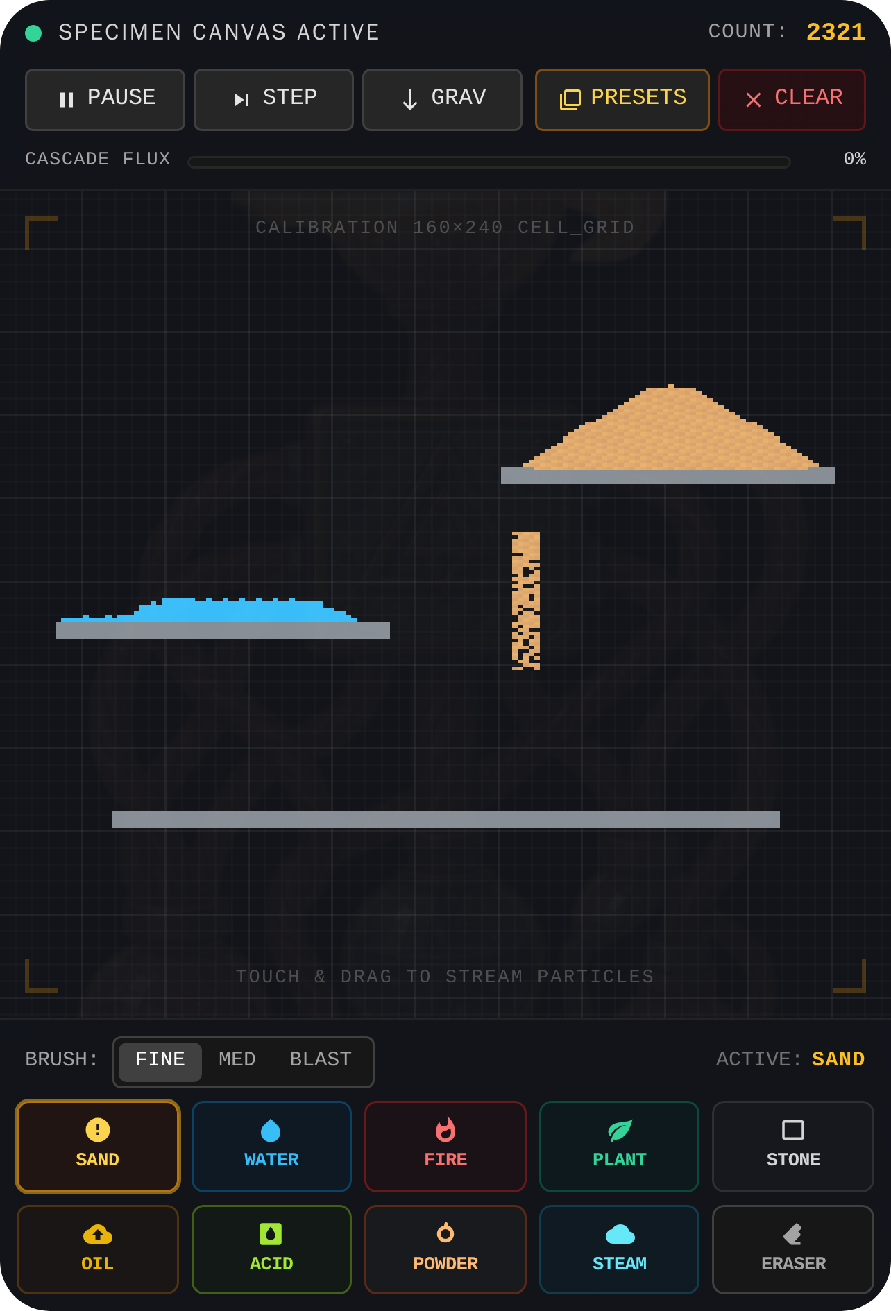 Alchemical Specimen Matrix — Physics Sandbox cover