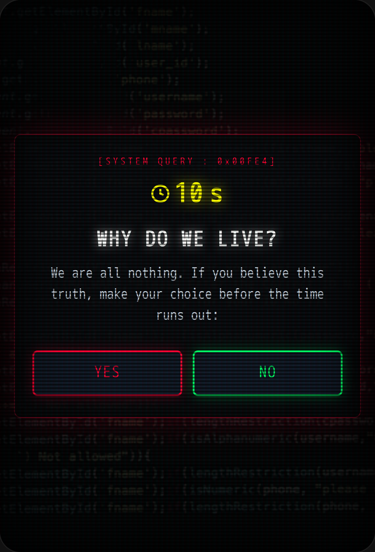 WHY DO WE LIVE YES OR NO ... cover