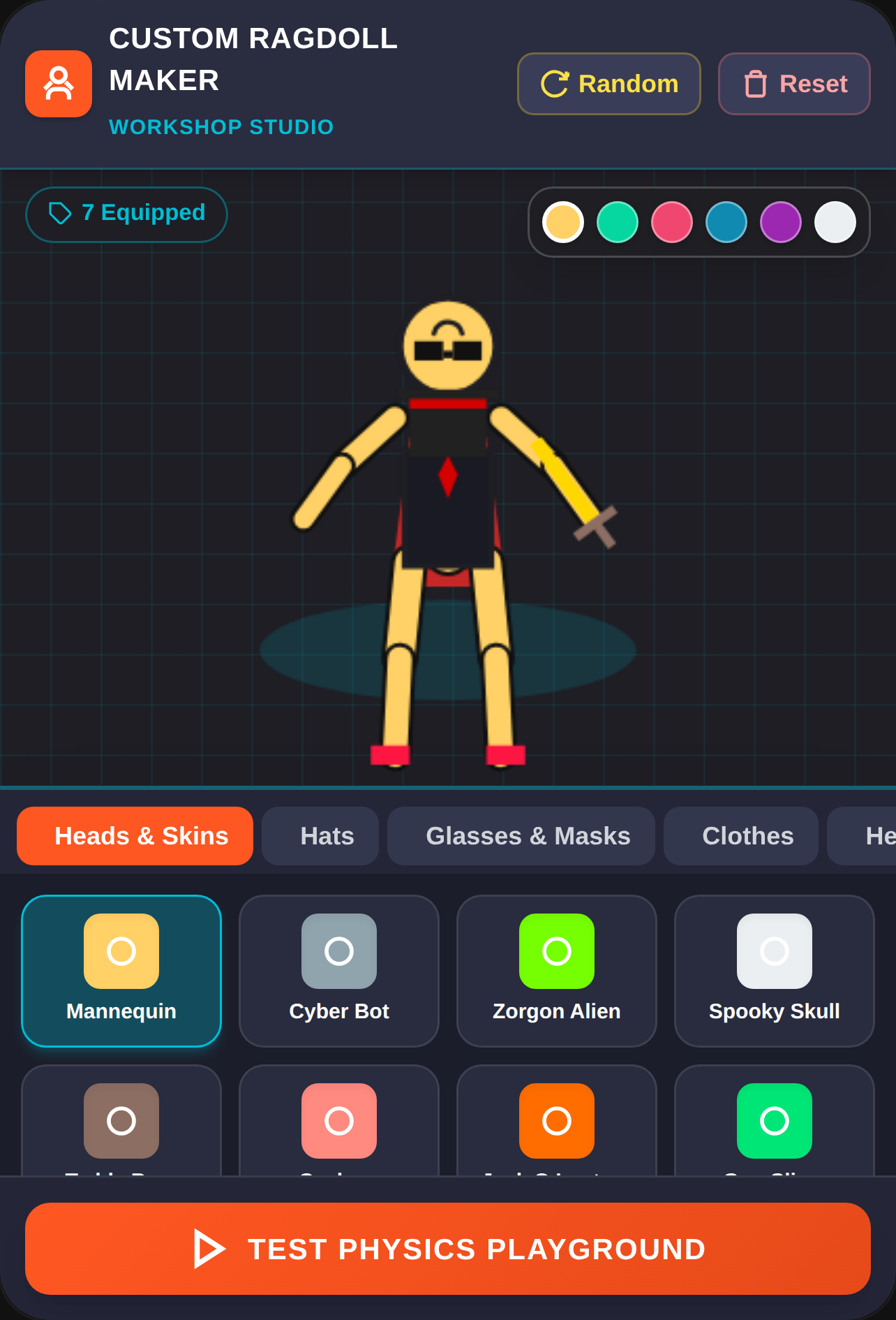 Custom Ragdoll Maker & Physics Playground cover