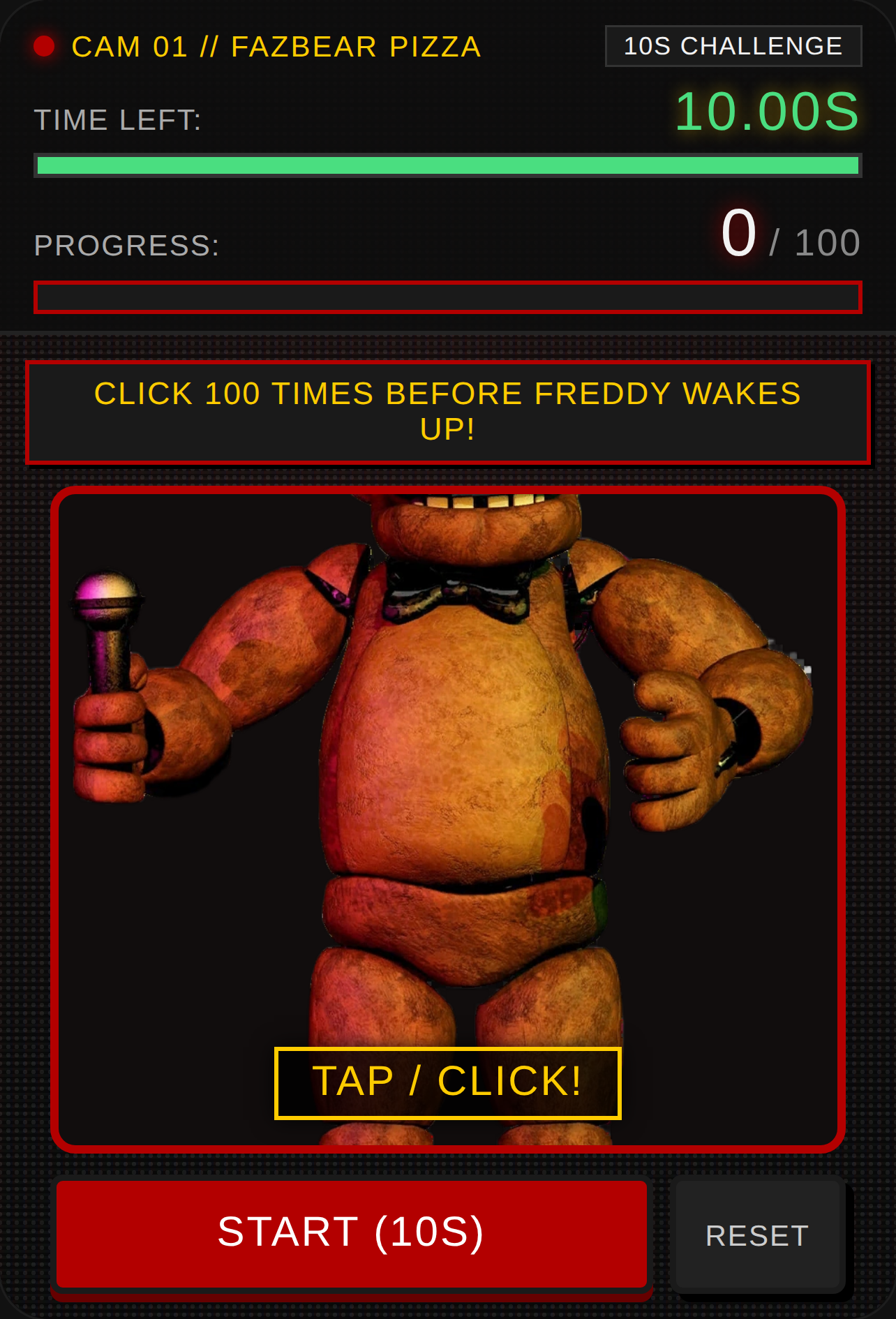 100 Clicks or Freddy Jumpscares cover