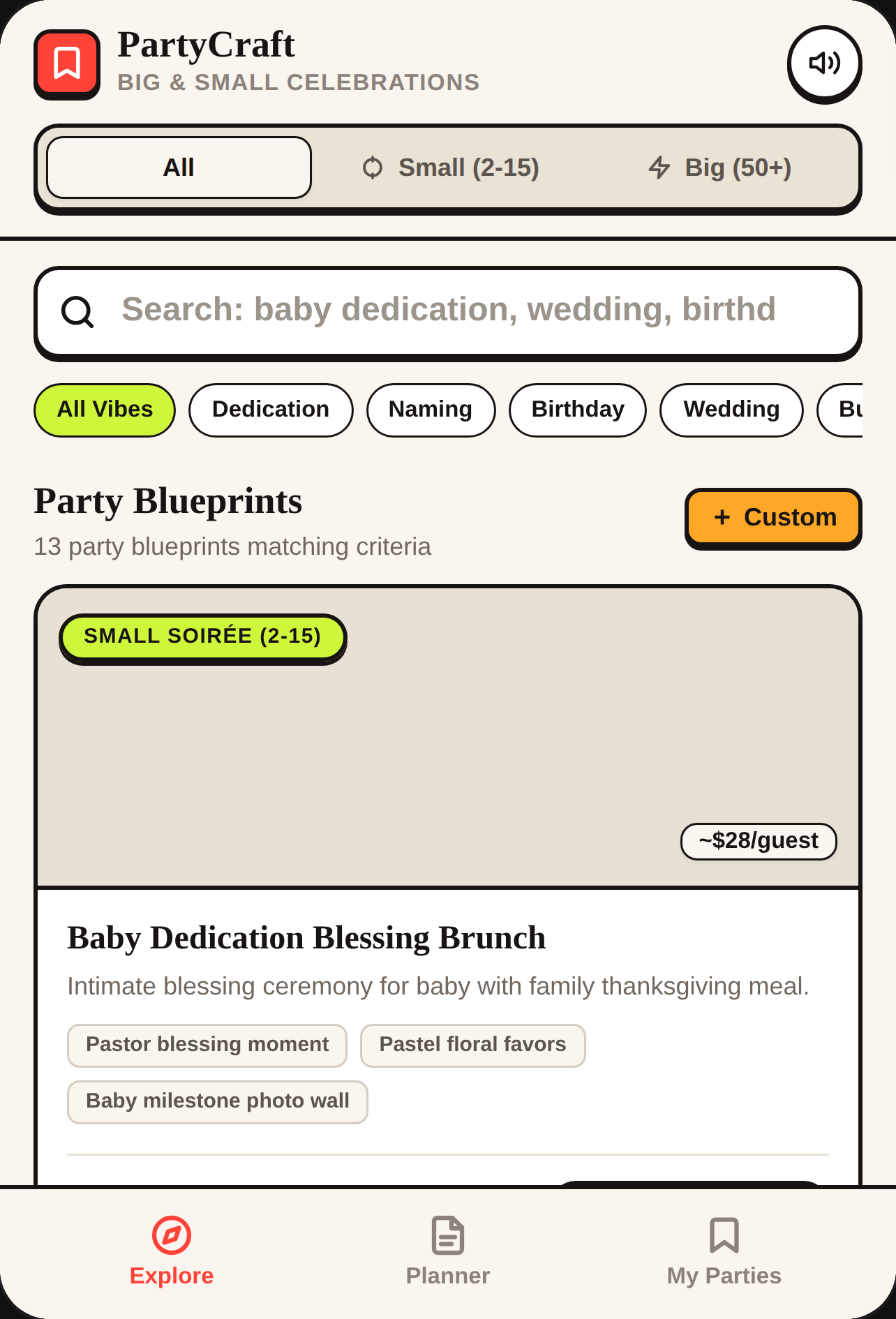 PartyCraft - Big & Small Party Planner cover
