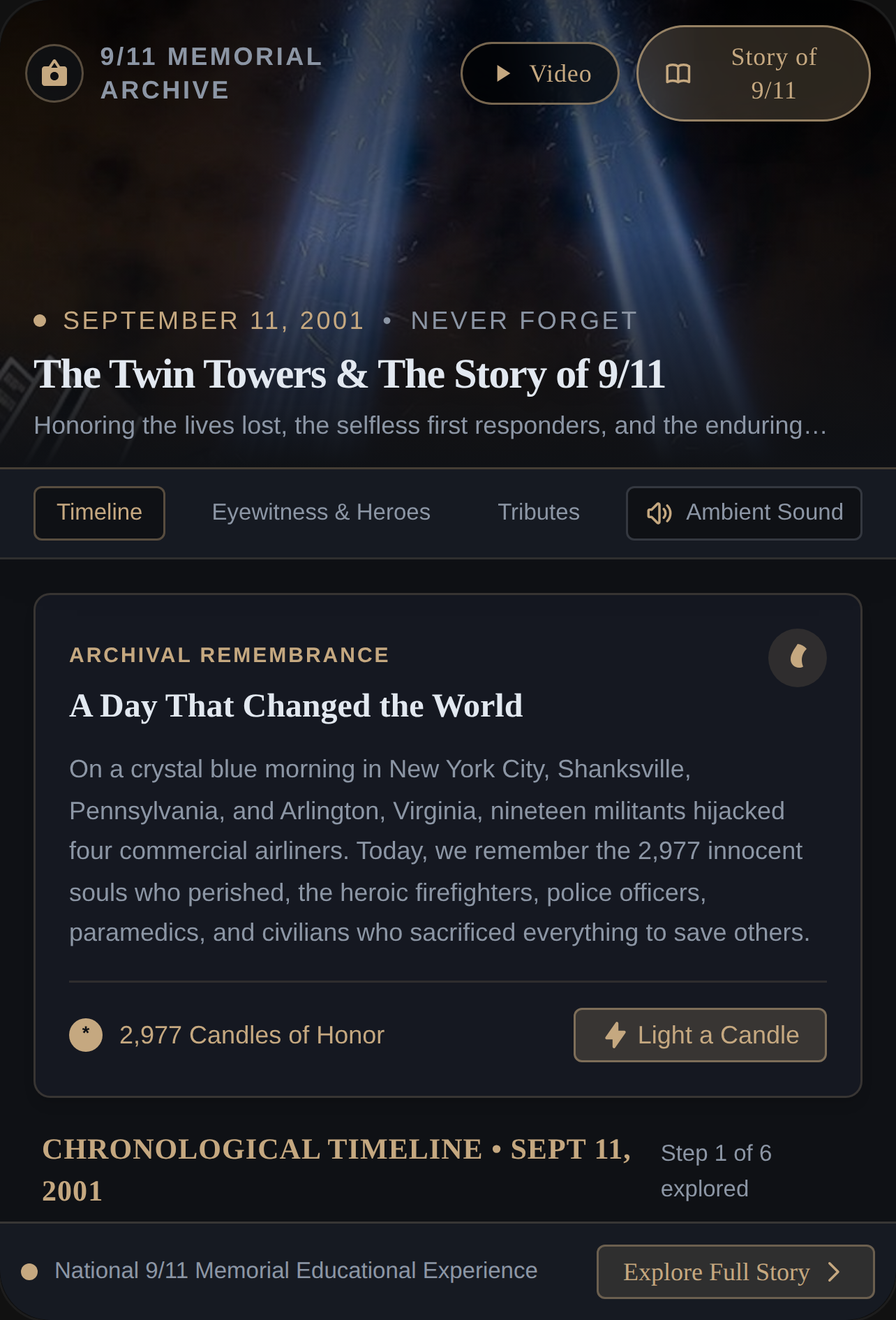 September 11 Memorial & Story cover