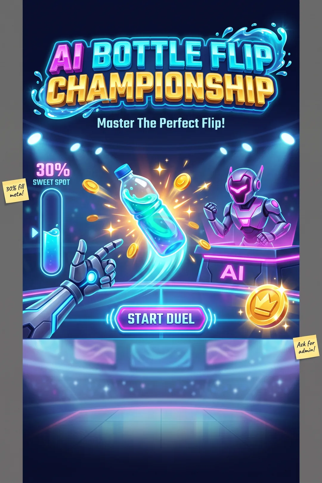 AI Bottle Flip Championship