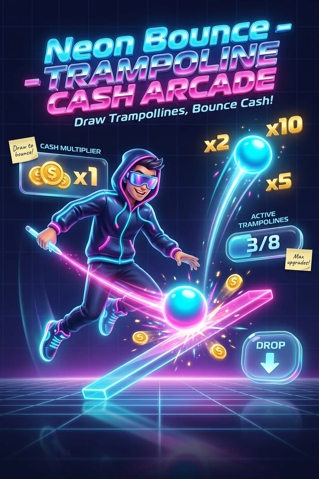 Neon Bounce - Trampoline Cash Arcade