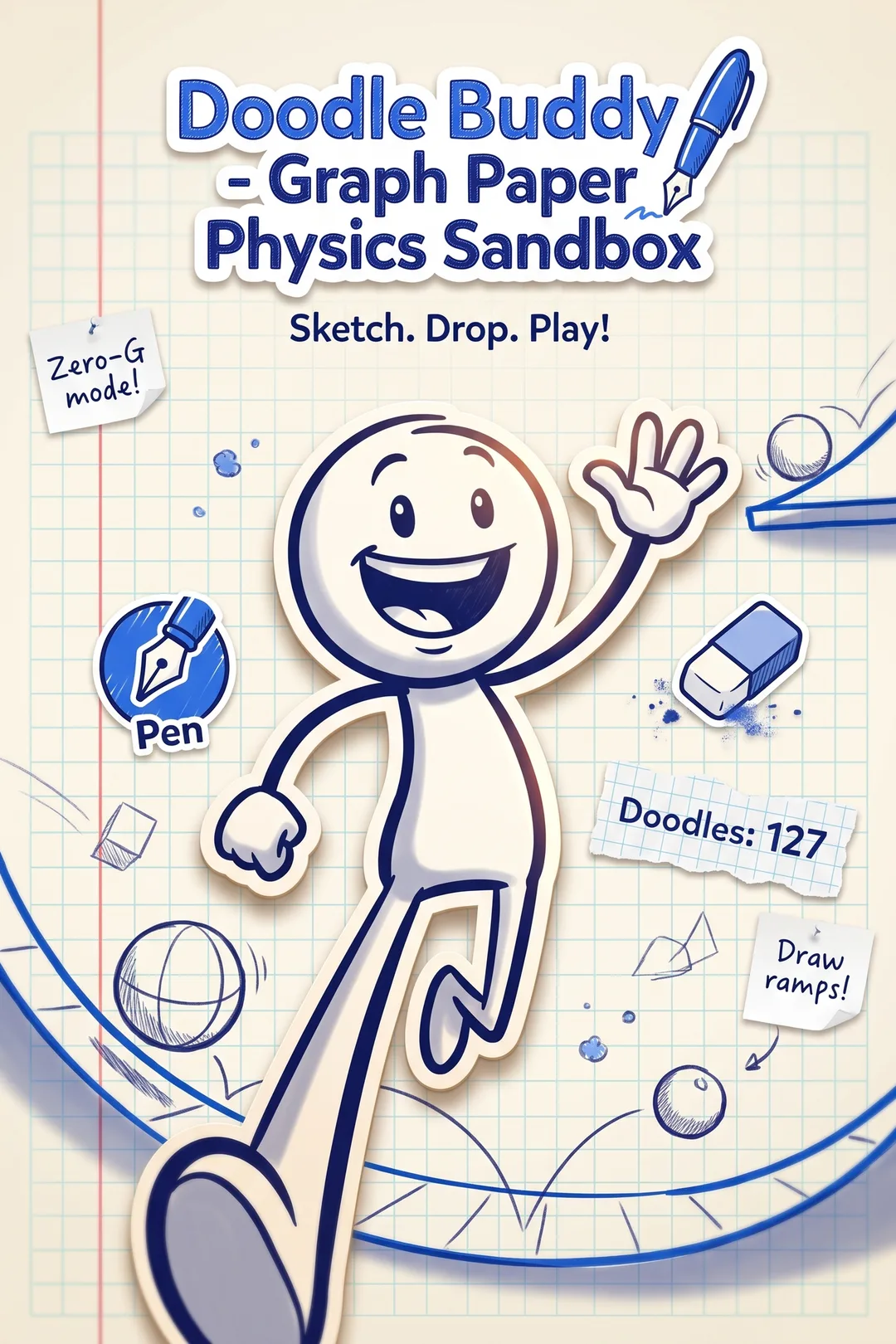 Doodle Buddy - Graph Paper Physics Sandbox