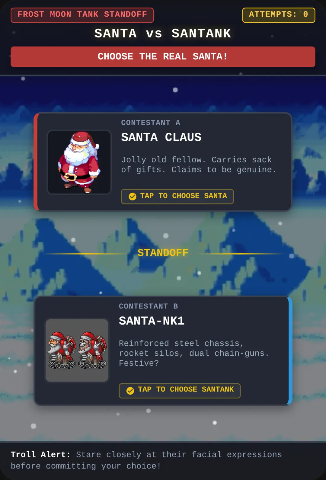 Santa vs cover