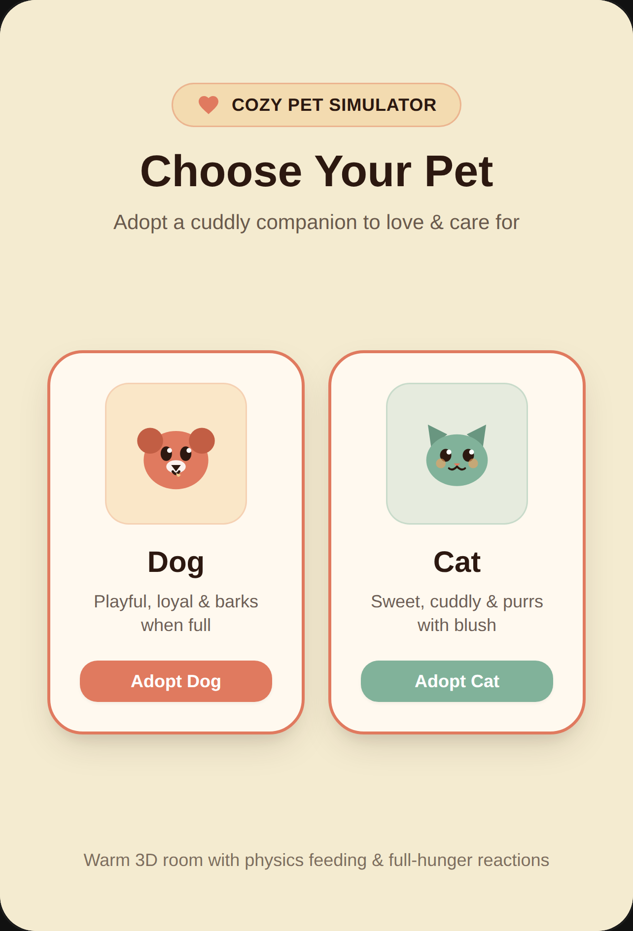 Cozy Virtual Pet 3D cover