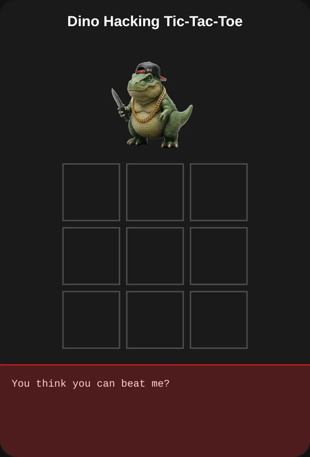 Dino Hacking Tic-Tac-Toe cover