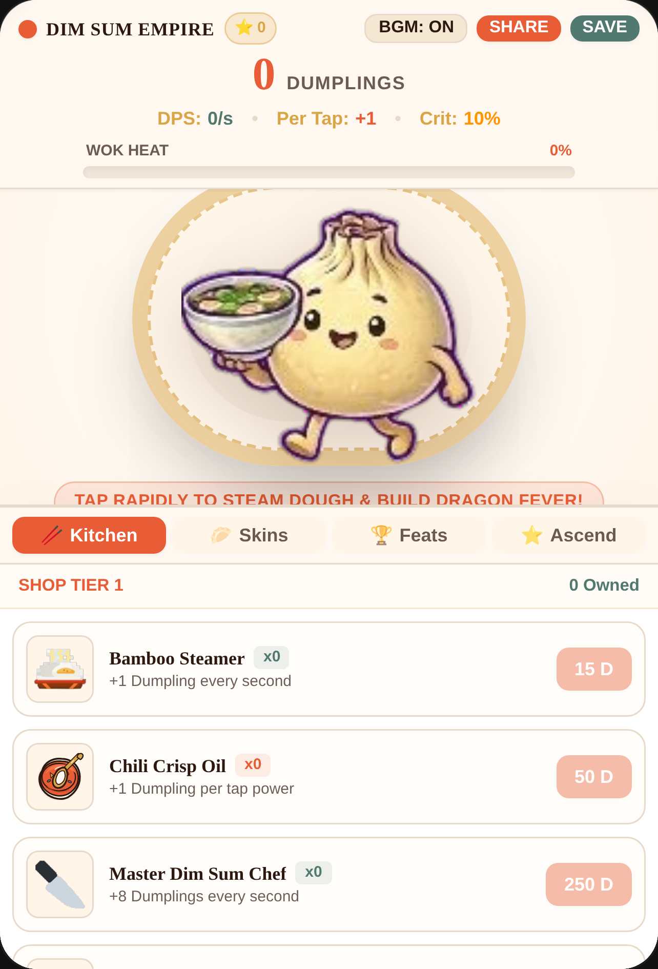 Dumpling Clicker - Dim Sum Empire cover